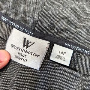 Worthington curvy fit grey work pants 14P